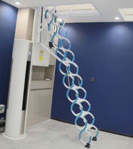 现代设计室内阁楼折叠伸缩梯高品质产品出口迪拜 - Product Image 2