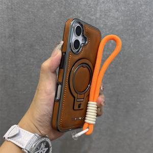 High-End grigio titanio custodia in pelle magnetica per <span class=keywords><strong>Apple</strong></span> <span class=keywords><strong>iPhone</strong></span> 17 <span class=keywords><strong>Pro</strong></span> Max compatibile 16Pro 15 <span class=keywords><strong>14</strong></span> Ultra 13 nicchia Business 16 Plus - Product Image 3