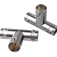 Kit d'adaptateur coaxial RF BNC-KKK 50 Ohms, adaptateur de montage BNC UHF avec connecteur en T femelle BNC de haute qualité (gamme de fréquences 10 MHz-1 GHz)