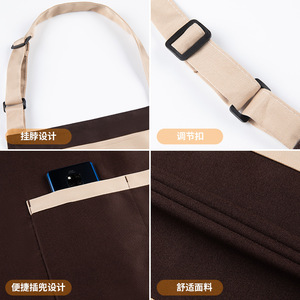 Tablier de travail imperméable et résistant à l'huile, taille unique, pour uniformes de restaurant et de bar - Product Image 2