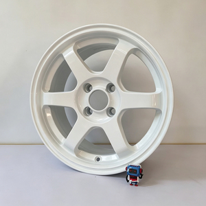 ล้อแม็กซ์ RAYS TE37 สีขาว ขอบ 16-22 นิ้ว 5x112 5x114.3 สำหรับ BMW M2 M3 M4 Lexus ES350 F Sport <span class=keywords><strong>Genesis</strong></span> G80 Kia K900 - Product Image 2