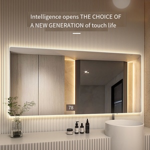 Chất lượng cao LED thông minh gương với loa phòng tắm khách sạn đầy đủ tắm tường thắp sáng gương tường treo hình chữ nhật hiện đại được trang bị - Product Image 2