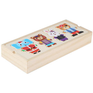 Educativo precoce in <span class=keywords><strong>legno</strong></span> abbigliamento animale Montessori <span class=keywords><strong>Puzzle</strong></span> per bambini in età prescolare stile giocattolo educativo - Product Image 5