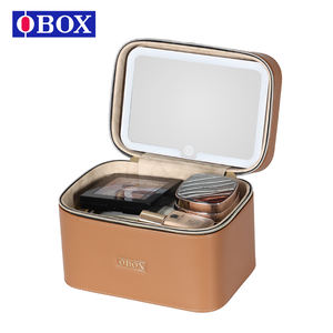 กระเป๋าเครื่องสำอาง OBOX พร้อมกระจก HD 3 <span class=keywords><strong>โทน</strong></span>สี สำหรับผู้ที่ชื่นชอบการ<span class=keywords><strong>แต่งหน้า</strong></span>  กระเป๋าขนาดใหญ่สำหรับการเดินทางช่วงสุดสัปดาห์ - Product Image 1