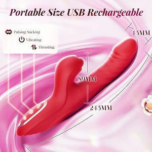 4'ü 1 Arada Mastürbasyon Titreşimli İtici Kadın Seks Oyuncakları G Noktası Klitoral Stimülatör Yukarı Aşağı Tavşan Vibratör Yetişkin Seks Oyuncakları - Product Image 5