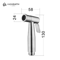 Accessoire de bidet à double buse personnalisé, ultra-mince, en acier inoxydable 304, Shattaf pour salle de bain, finition brossée