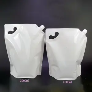 Plastic Food Retort Stand up frosted white spout pouch bag for drink