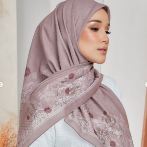 Authentic Luxury Cotton Voile <b>Hijab</b> Floral Print Breathable Muslim Scarf Laser-Cut Edges Cultural Elegance Ethnic Bandana All - Product Image 2