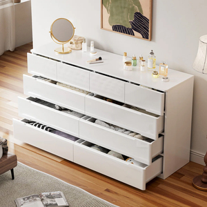 Cómoda Moderna de Lujo con 10 Cajones en Blanco Brillante para Dormitorio - Product Image 2