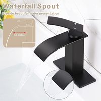 Robinet de lavabo RV monotrou moderne avec cartouche céramique, monocommande, à poser sur le plan de travail, pour salle de bain