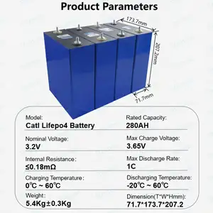 Starmax catl 3.2V 280ah 302ah 314ah 320ah LiFePO4 Pin lăng trụ tế bào pin Lithium Ion lưu trữ năng lượng nhà pin năng lượng mặt trời