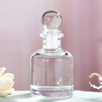 Flacon diffuseur de parfum rond en verre givré transparent de luxe 50 ml 100 ml 150 ml 200 ml pour la décoration de la maison