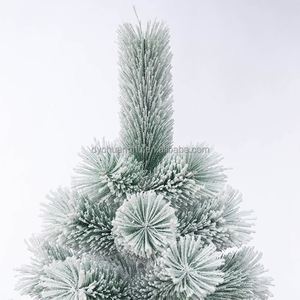 Vente en gros d'usine, sapin de Noël en aiguilles de pin floquées vertes de haute qualité, 4/5/6/7 pieds, décoration de Noël intérieure pour la maison - Product Image 4
