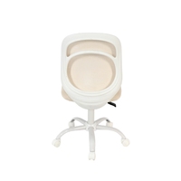 Chaise de bureau de direction ergonomique moderne haut de gamme en tissu avec base en PU, pieds chromés, fonction inclinable, hauteur réglable, fonction pivotante