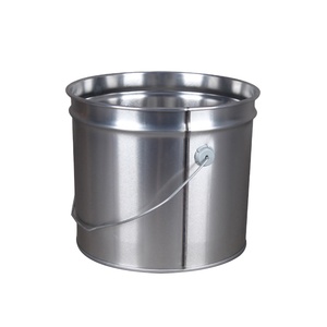 Lata de metal de 10L, cubo redondo de 10 litros con tapa de aro de hierro para almacenamiento de agua y gasolina - Product Image 1