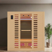 Sauna intérieur en bois pruche et cèdre sauna coloré de pièce de sauna d'infrarouge lointain à vendre