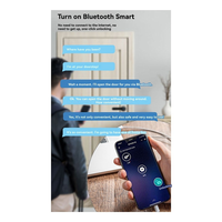 Serrure de porte intelligente à levier séparé avec carte d'empreintes digitales en alliage de zinc pour déverrouillage via l'application Tuya pour la sécurité domestique