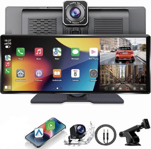 10.26 Inch Carplay Screen 1080p Dash <strong>Cam</strong> Car Screen Wireless Carplay <strong>Android</strong> Auto Fm Function Music Player Car Dvd Play - Product Image 5