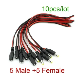 2.1x5.5 Mm Male Female Plug 12V Dc Power Pigtail Cable Jack for Cctv Camera Connector Tail Extension 12V DC Wire