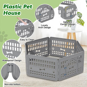 High Quality Wholesale Custom <strong>Portable</strong> 6-Panel <strong>Pet</strong> Playpen for Dog Animal Indoor Stable Open Door Plastic <strong>Fence</strong> Dog <strong>Fence</strong> - Product Image 5
