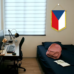 Mini 20x30cm Pennant Car Flags Czech Republic Wall Decor Display Accessories <b>Small</b> Ornaments for Hanging - Product Image 4