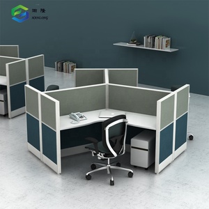 โต๊ะทำงานทรงโค้งแบบไม้ทันสมัยเฟอร์นิเจอร์สำนักงานของบริษัท - Product Image 1