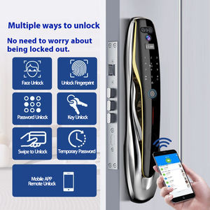 שדרוג טוויה wifi 3d פנים זיהוי פנים חיצוני חכם דיגיטלי ביומטרי מנעול דלת עץ אלומיניום דלת ראשית מנעול חכם - Product Image 2