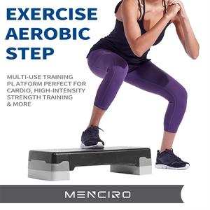 Factory Outlet Indoor Fitness Exercise <span class=keywords><strong>Aerobic</strong></span> <span class=keywords><strong>Step</strong></span> Board Matériau ABS Plate-forme grise noire pour aérobie et musculation - Product Image 3