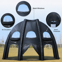 Carpa de Camping Inflable Moderna y Lujosa con Ventanas de Malla y Viga de Aire, Impermeable y con Gran Espacio para Eventos al Aire Libre