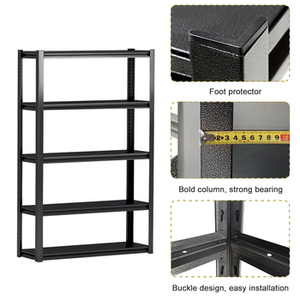 Étagères de rangement métalliques modernes à 5 niveaux, robustes et sans boulons, pour la maison et le magasin - Product Image 4