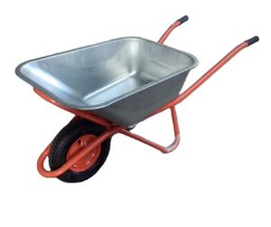 Chariot en métal galvanisé <span class=keywords><strong>120L</strong></span> avec pneus pneumatiques, <span class=keywords><strong>brouette</strong></span> robuste pour jardin et maison - Offre Spéciale - Product Image 1
