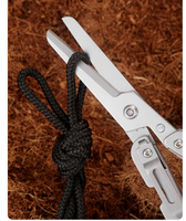 Ciseaux de poche pour le camping, ciseaux pliants en acier inoxydable EDC pour les voyages, petit coupeur, artisanat, lame tranchante, outil d'urgence