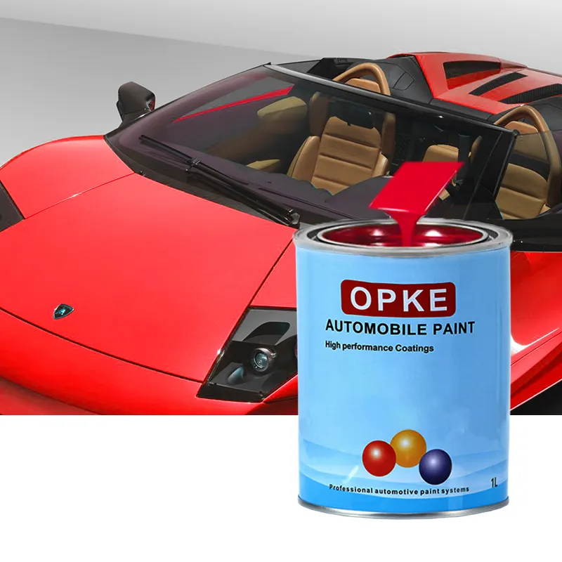 Vernice automobilistica di marca OPKE Guangdong di alta qualità 2K colore rosso castagno auto refinish vernice spray verniciatura auto