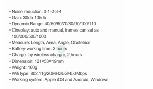 B26H Double tête sans fil Mini Wifi portable Double têtes sonde de réseau de Phase linéaire Ecografo Portatil ultrasons Doppler couleur - Product Image 3