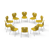 Mobilier scolaire de conception populaire bureau et chaise d'école chaise d'étudiant monobloc en PP Shell