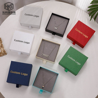 Boîte d'emballage de luxe personnalisée pour bijoux avec logo, boîte à bijoux en carton avec tiroir, boîte à bijoux en papier texturé pour bracelets, colliers, boucles d'oreilles, bagues