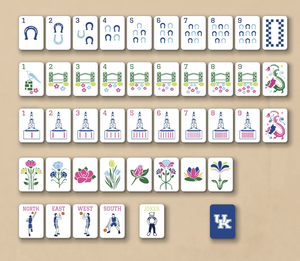 Juego de Mahjong Americano de la Universidad de Kentucky, Fichas de Mahjong Acrílicas de Doble Capa Premium, Regalo Souvenir de la Universidad para Antiguos Alumnos - Product Image 1
