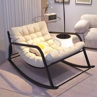Fauteuil à bascule gonflable individuel de luxe en tissu contemporain, portable et personnalisé - Écologique, imperméable et durable pour l'extérieur et la chambre