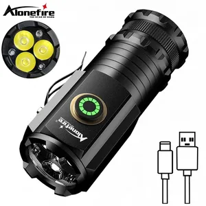 X23 15W 3xP35 LED Rechargeable Portable Magnet Mini Led Flashlight 18350 battery Usb charge Outdoor Work Pocket Small Torch Lamp