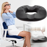 YUE RISE Grand coussin de siège orthopédique en mousse à mémoire de forme, design donut, housse amovible et lavable, taille personnalisable pour avion