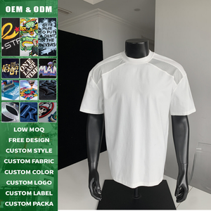 Camiseta de hombre de poliéster 100% de secado rápido, tacto fresco de seda helada, transpirable, con paneles de malla, corte relajado, informal, para verano - Product Image 1