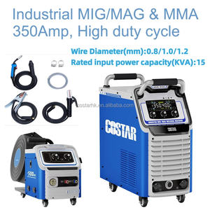 Máquina de soldar inversora Mig y MMA 350 con control digital y bajo nivel de chispas, incluye soldadora MIG/MAG IGBT SMWA CO2. - Product Image 2