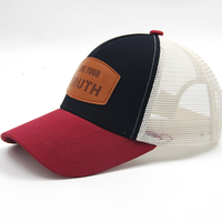 Casquette Trucker Unisexe en Coton 5 Panneaux de Haute Qualité, Broderie Personnalisée, Écusson Tissé, Visière Courbée, Maille, pour Baseball, Sports et Activités de Plein Air - Vente en Gros