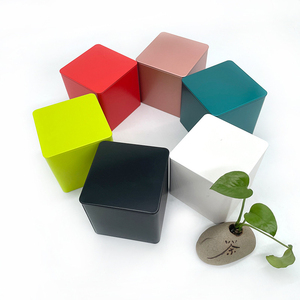 Sang Trọng Thực Phẩm Bán Buôn Quảng Trường Màu Trắng Màu Đen Lỏng Trà Đóng Hộp Canister Cà Phê Rỗng Kim Loại Hình Chữ Nhật <span class=keywords><strong>Tin</strong></span> Có Thể Cho Trà - Product Image 1