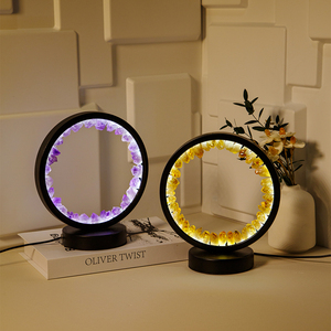 Lumière en cristal naturel/améthyste Quartz rose pierre brute de guérison pierre gemme veilleuse lampe de table en cristal pour la décoration de la maison et de la chambre à coucher - Product Image 6