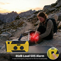 Banco de Energía de 5000 mAh con Puerto Tipo-C, Alarma SOS, Linterna, Equipo de Supervivencia, Radio Meteorológica de Emergencia Portátil para Campismo y Senderismo al Aire Libre