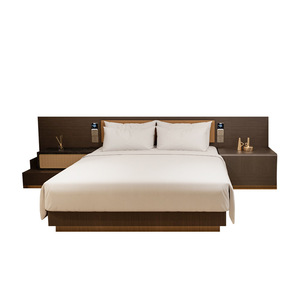 Juego de Muebles de Dormitorio de Hotel Modernos y Económicos al por Mayor, Cama con Estructura de Madera Maciza, Tamaño Individual, Matrimonial, King y Queen Opcionales - Product Image 3