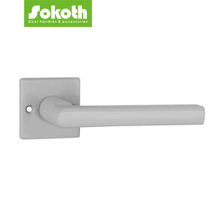 Manija de Puerta de <span class=keywords><strong>Hierro</strong></span> Cuadrada Contemporánea en Blanco y Negro, Precio Económico de Fábrica, Fácil Instalación, para Apartamentos - Product Image 2