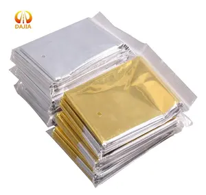 Chăn Giữ Nhiệt Mylar Khẩn Cấp Hoặc Chăn Làm Ấm Cơ Thể Chăn Không Gian Bằng Giấy Bạc Để Sơ Cứu Ngoài Trời, Dụng Cụ Cắm Trại, Đi Bộ Đường Dài Du Lịch