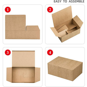 Tapas de caja de regalo de papel marrón de cartón <span class=keywords><strong>B612</strong></span> para regalos de dama de honor fiesta de cumpleaños Navidad boda artesanía Cupcake regalo cajas de papel - Product Image 2